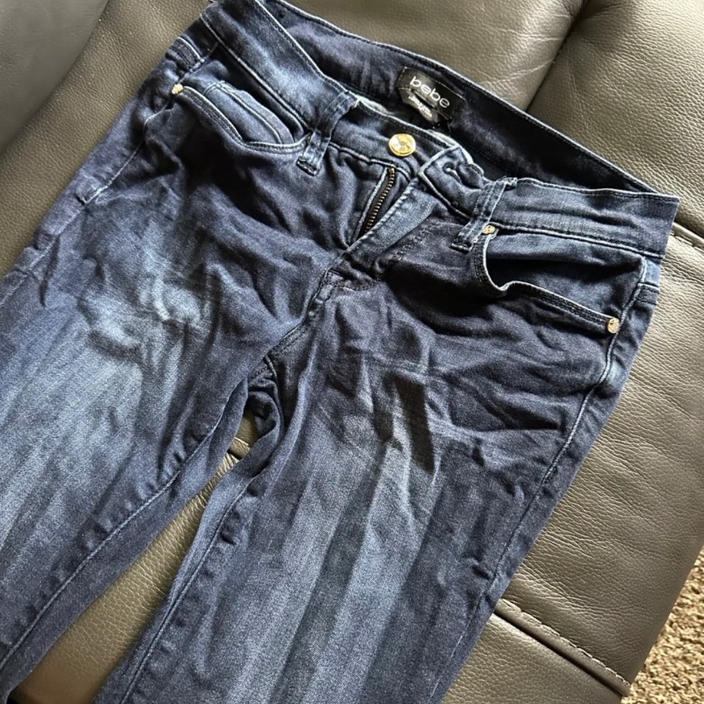 BEBE BLUE JEANS SIZE 25 MADE IN CHINA RUNSS VERY SMALL USED** - Picture 2 of 3